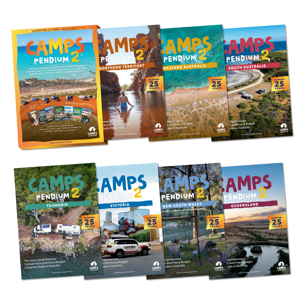 Preorder the New 2026 CAMPS Pendium 2: Boxed Set of 7 handy State Camping Guides