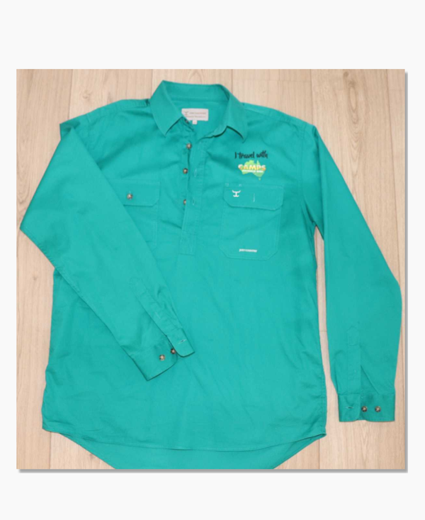 Mens Long Sleeve 100 Cotton Camp Shirt Camps Australia Wide